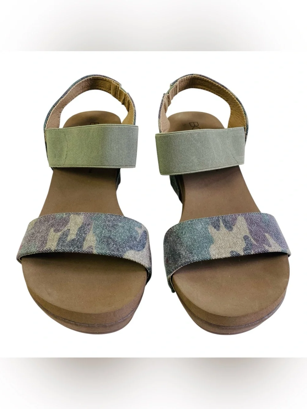 Boutique By Corkys Camo Bandit Wedge Sandals Size 9